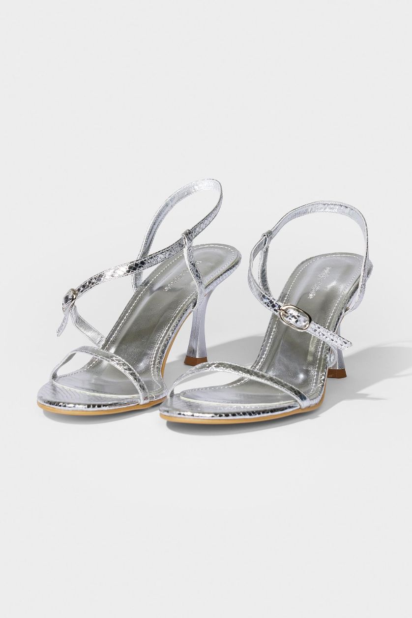 Kadın Gri DCEY x DeFacto Kadın Topuklu Silver Ayakkabı