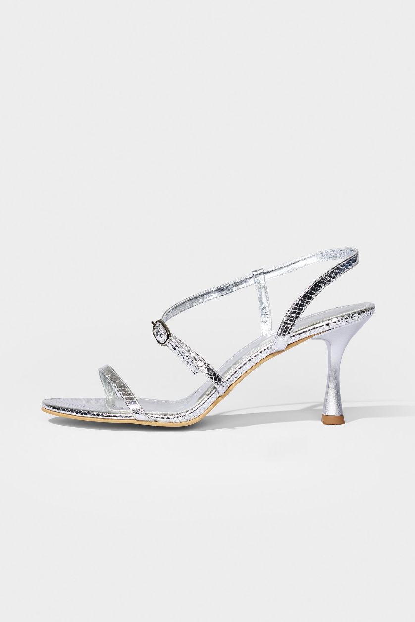 Kadın Gri DCEY x DeFacto Kadın Topuklu Silver Ayakkabı