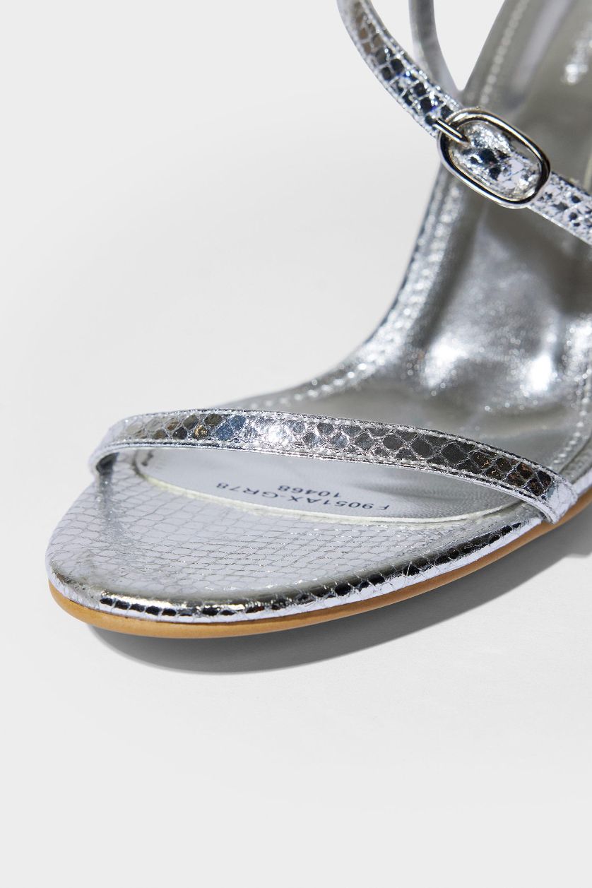 Kadın Gri DCEY x DeFacto Kadın Topuklu Silver Ayakkabı