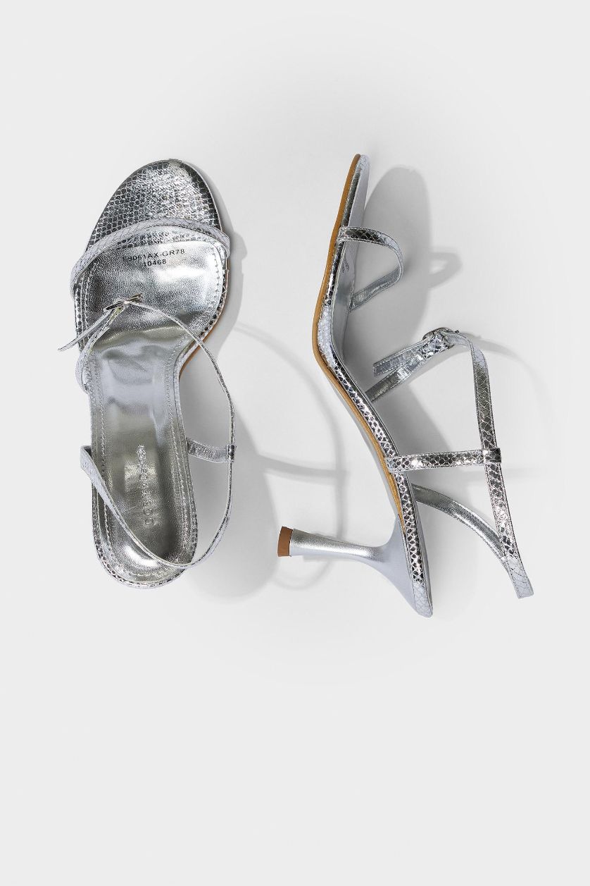 Kadın Gri DCEY x DeFacto Kadın Topuklu Silver Ayakkabı