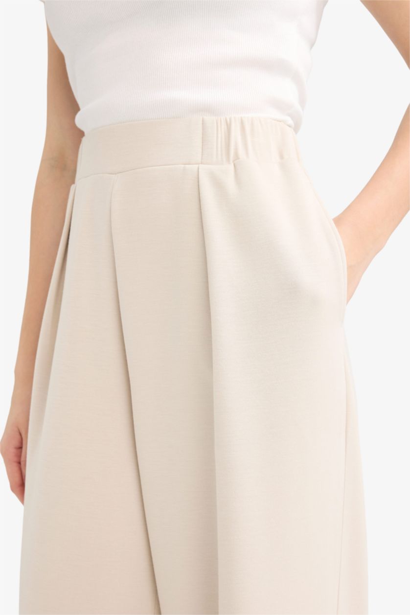 Әйелдерге ашық реңк Wide Leg негізгі basic модал шалбар