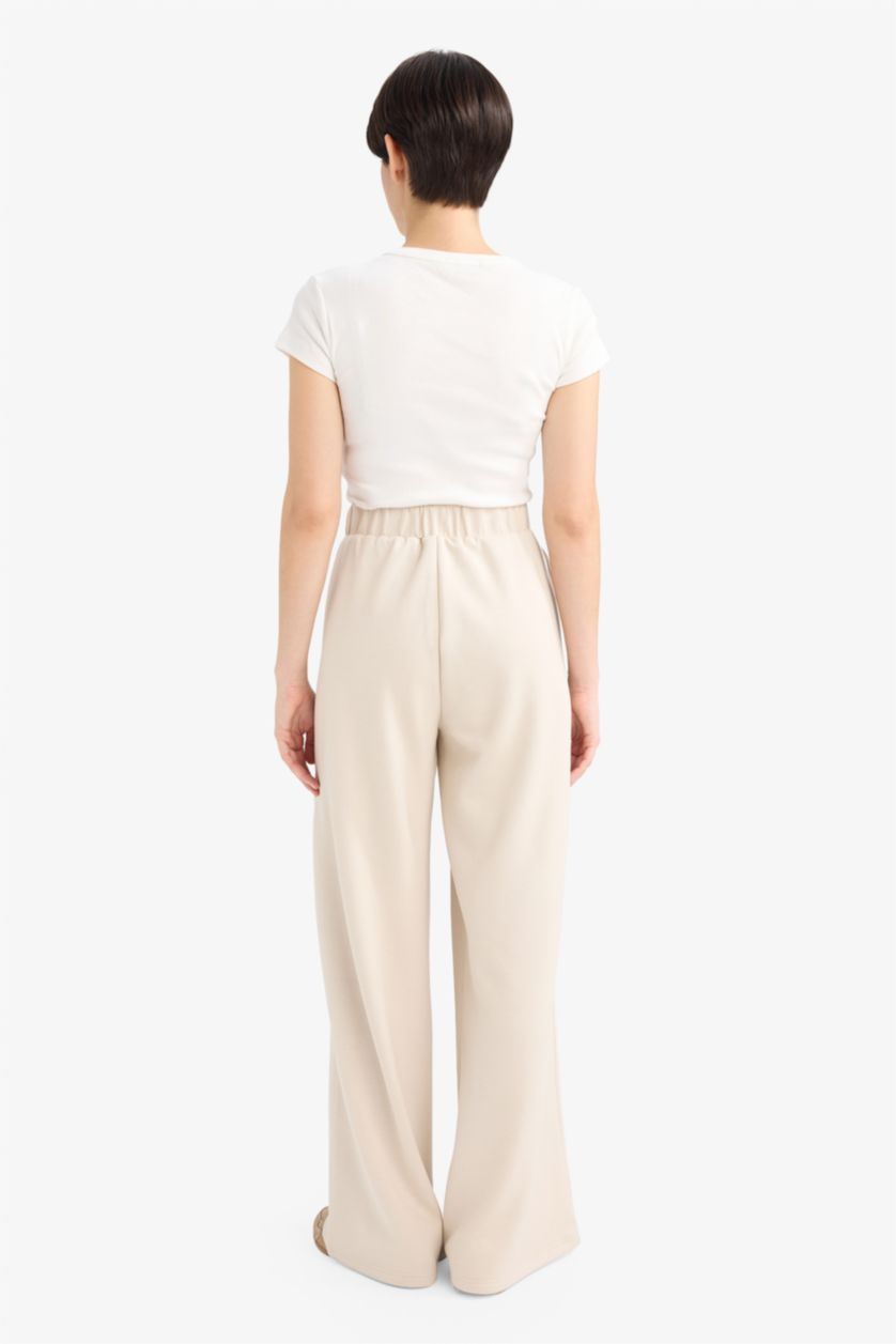 Әйелдерге ашық реңк Wide Leg негізгі basic модал шалбар