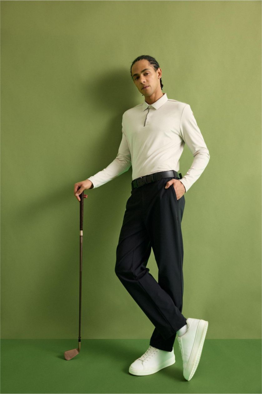 Erkek Siyah Standart Fit Pantolon