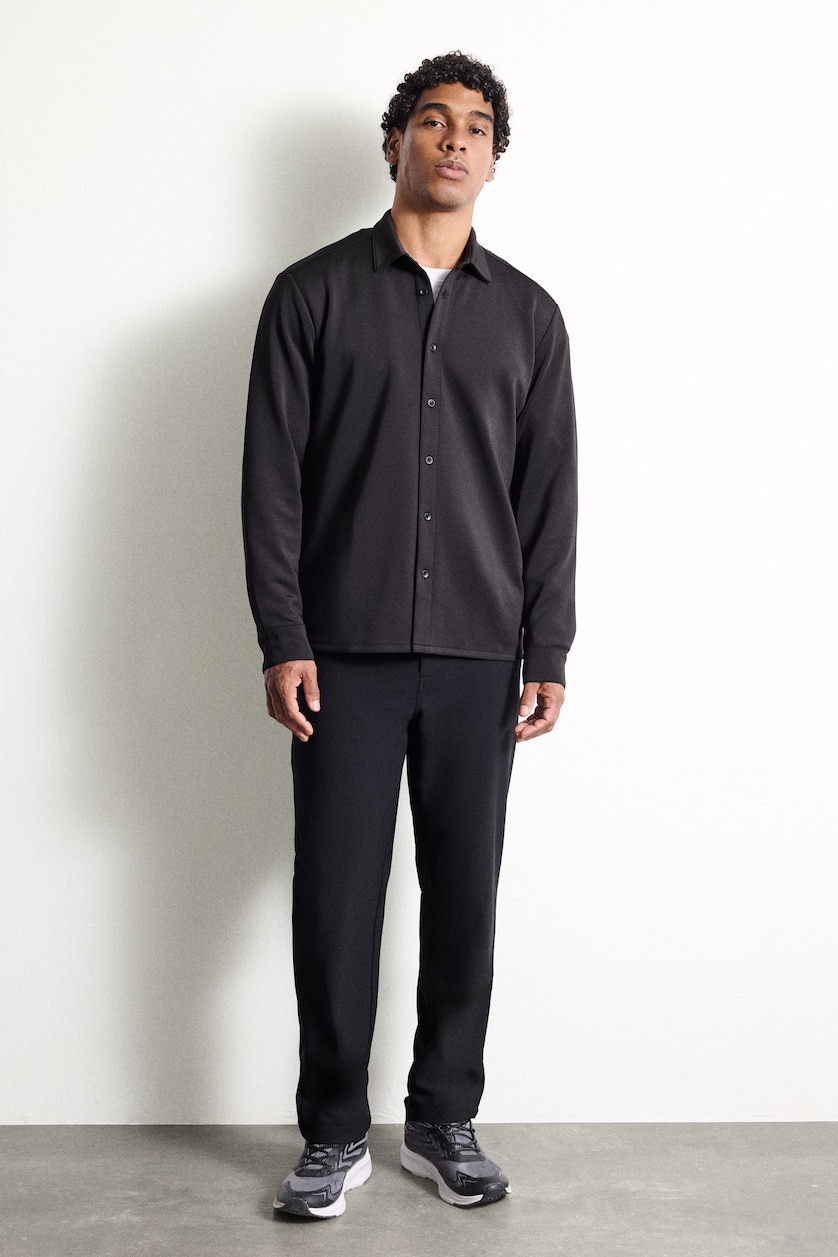 HOMME Noir Pantalon chaud à intérieur polaire Coupe standard