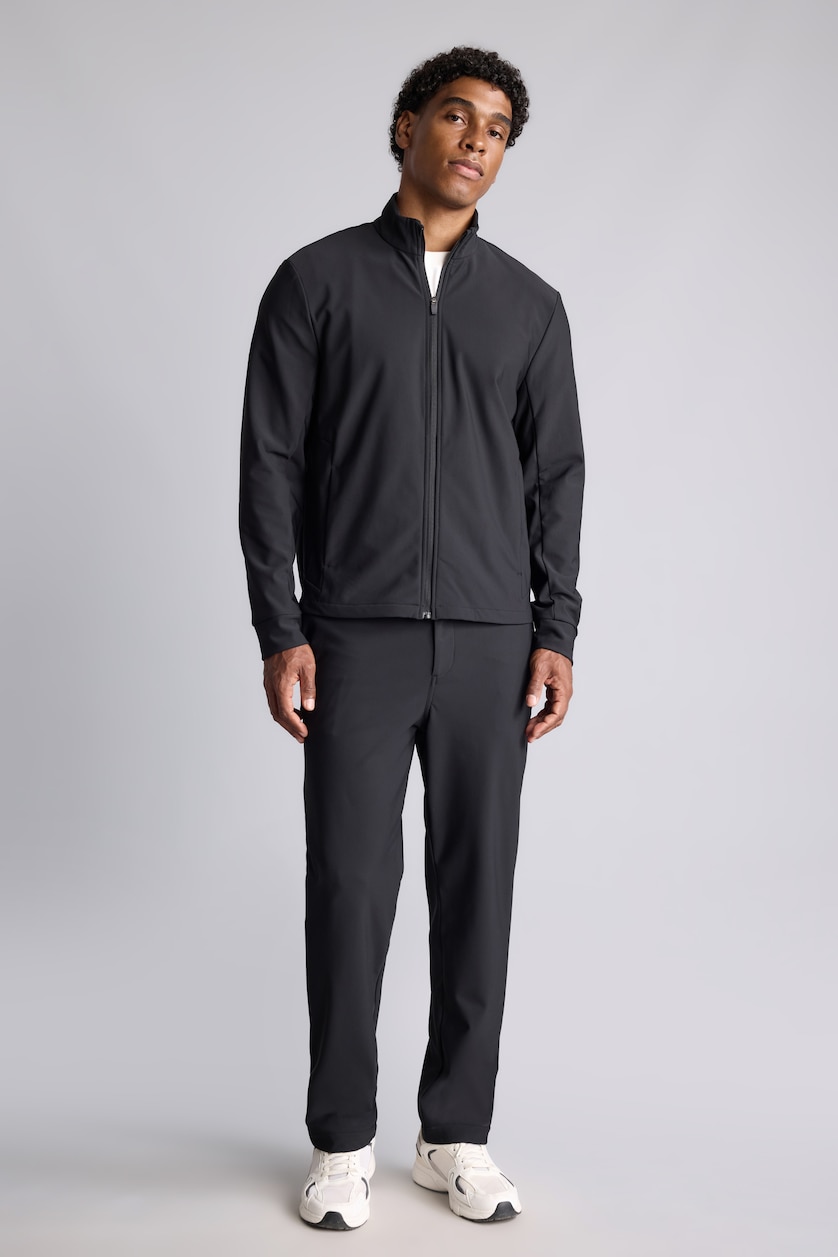 Men Black Standard Fit Trousers