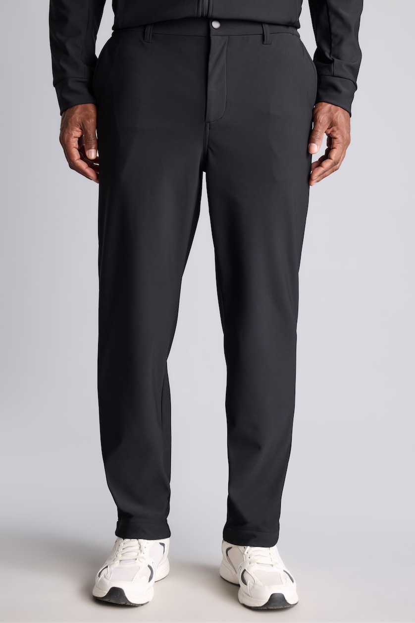 Men Black Standard Fit Trousers