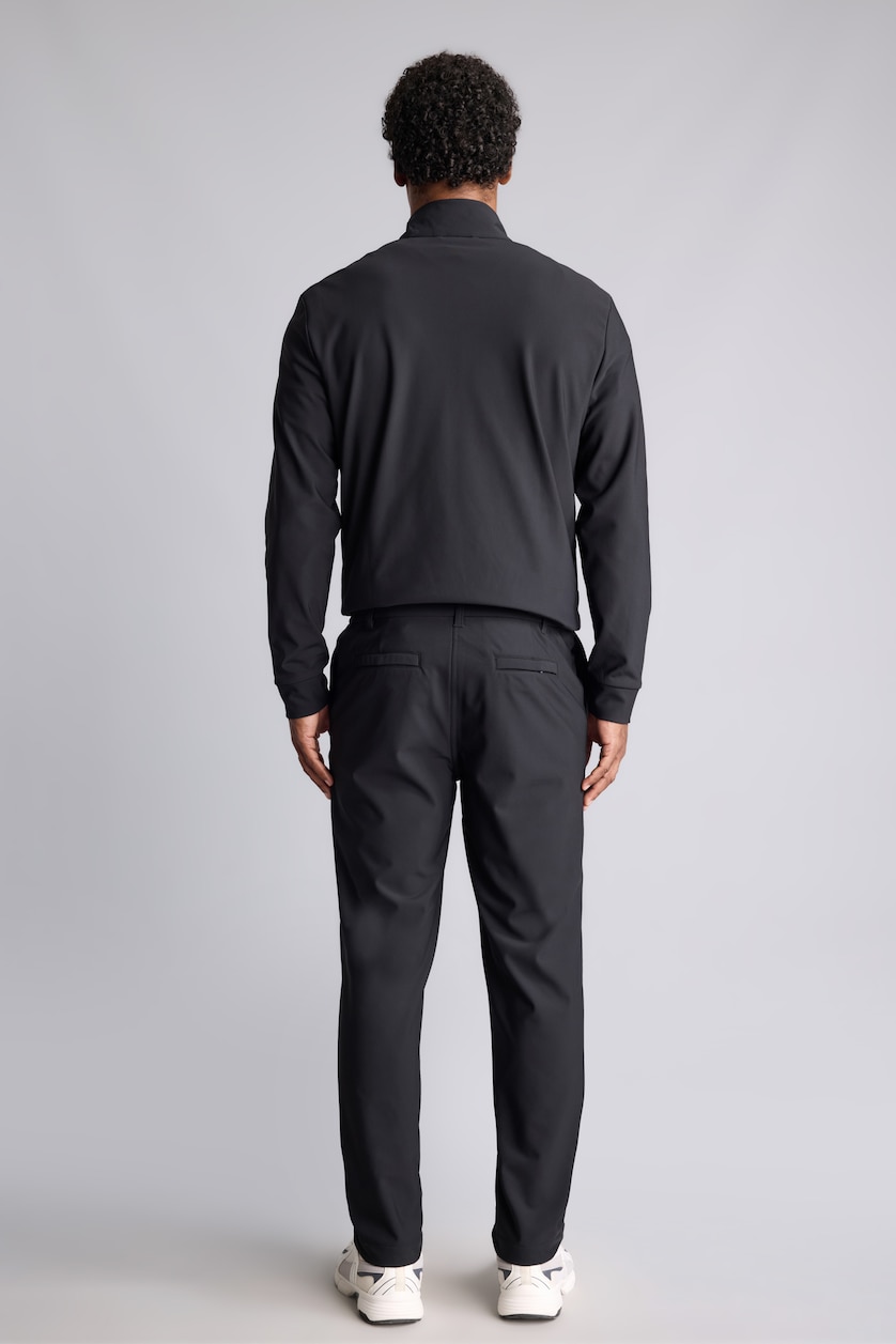 Men Black Standard Fit Trousers