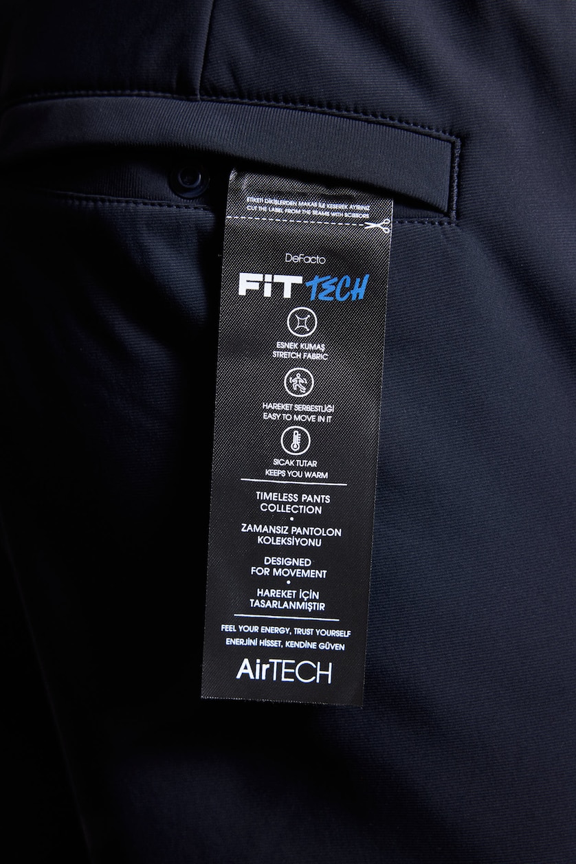 MAN NAVY Standard Fit Warm Fleece-Lined Trousers