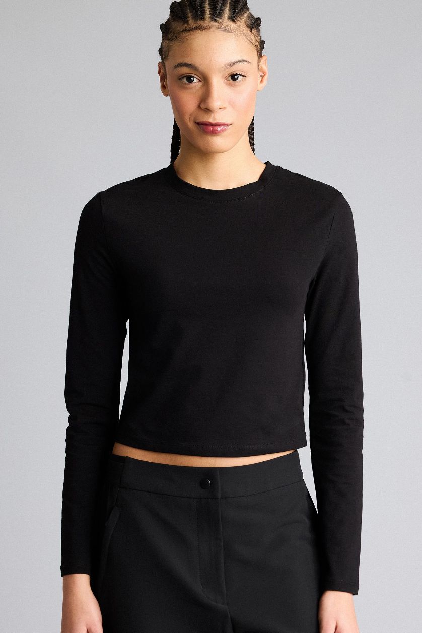 نساء أسود Woman Long Sleeve T-Shirt