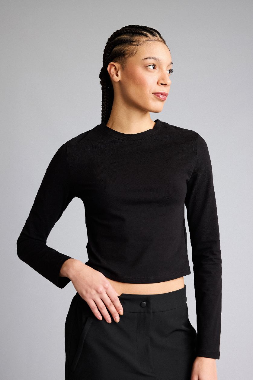 نساء أسود Woman Long Sleeve T-Shirt