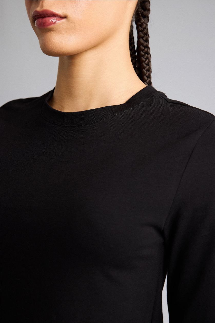 نساء أسود Woman Long Sleeve T-Shirt