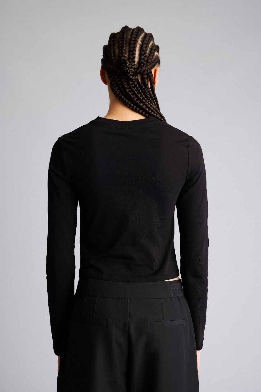 نساء أسود Woman Long Sleeve T-Shirt