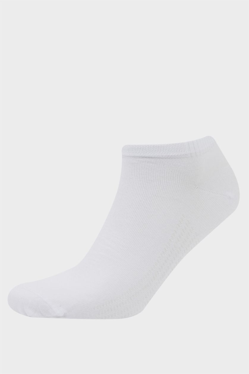 Erkek Beyaz Erkek Dikişsiz 3'lü Bambu Patik Çorap