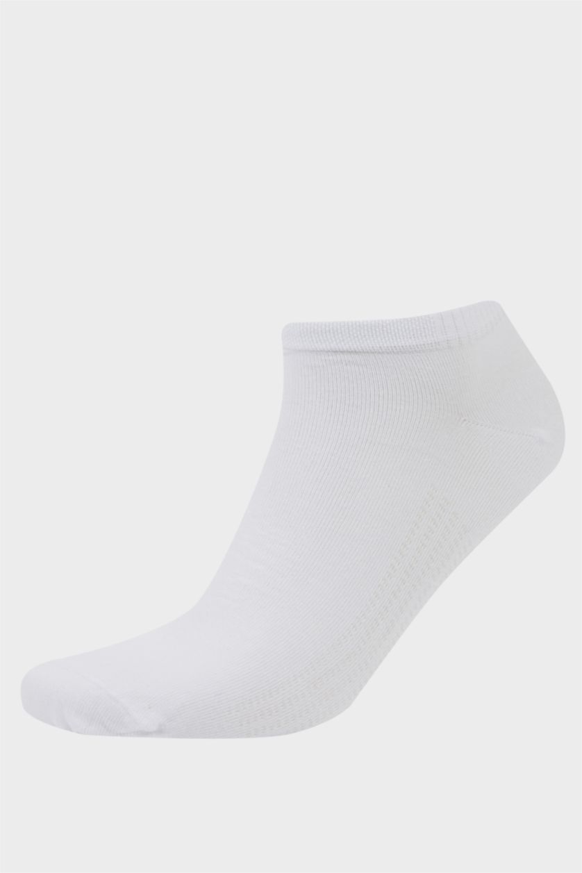 Erkek Beyaz Erkek Dikişsiz 3'lü Bambu Patik Çorap