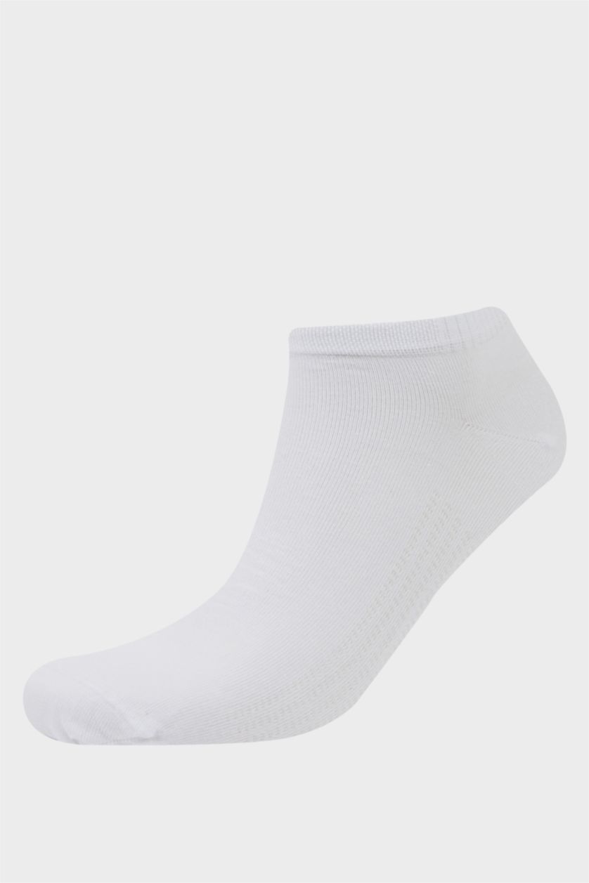 Erkek Beyaz Erkek Dikişsiz 3'lü Bambu Patik Çorap
