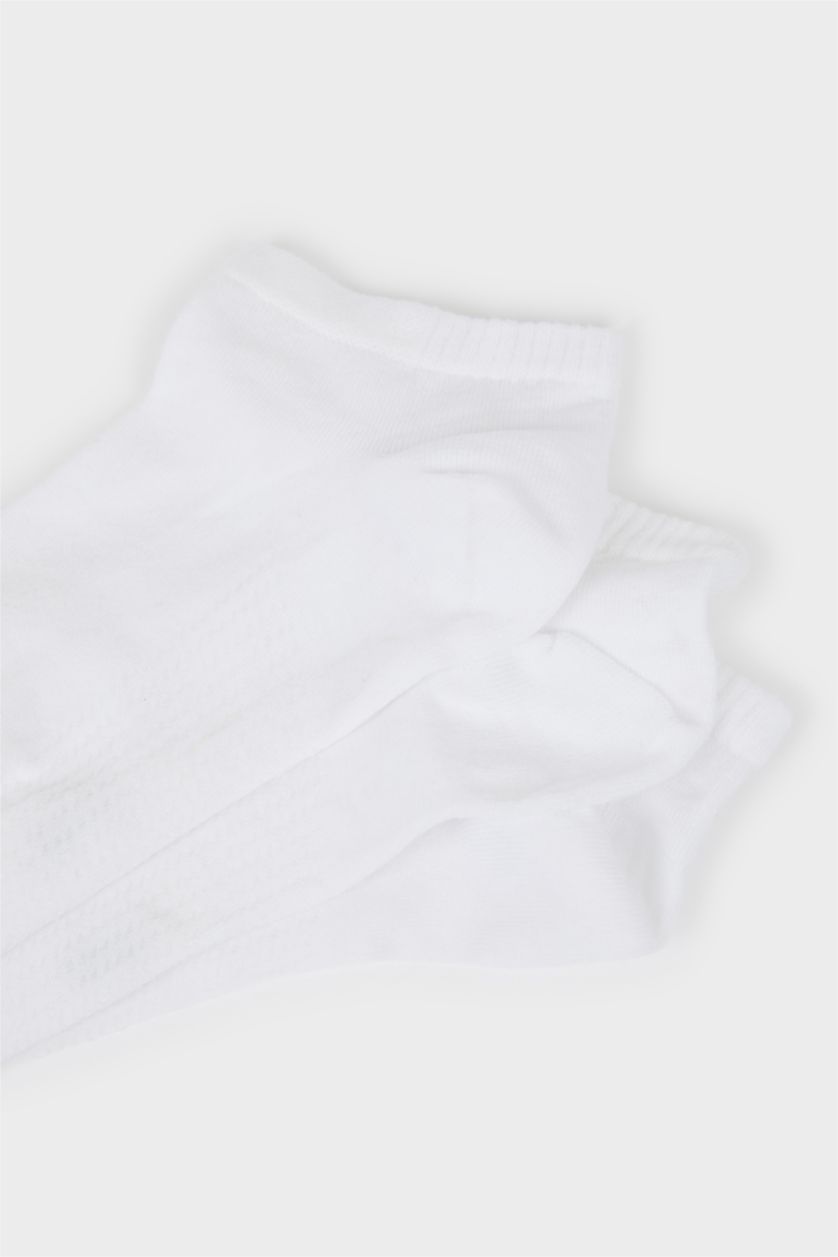 Erkek Beyaz Erkek Dikişsiz 3'lü Bambu Patik Çorap