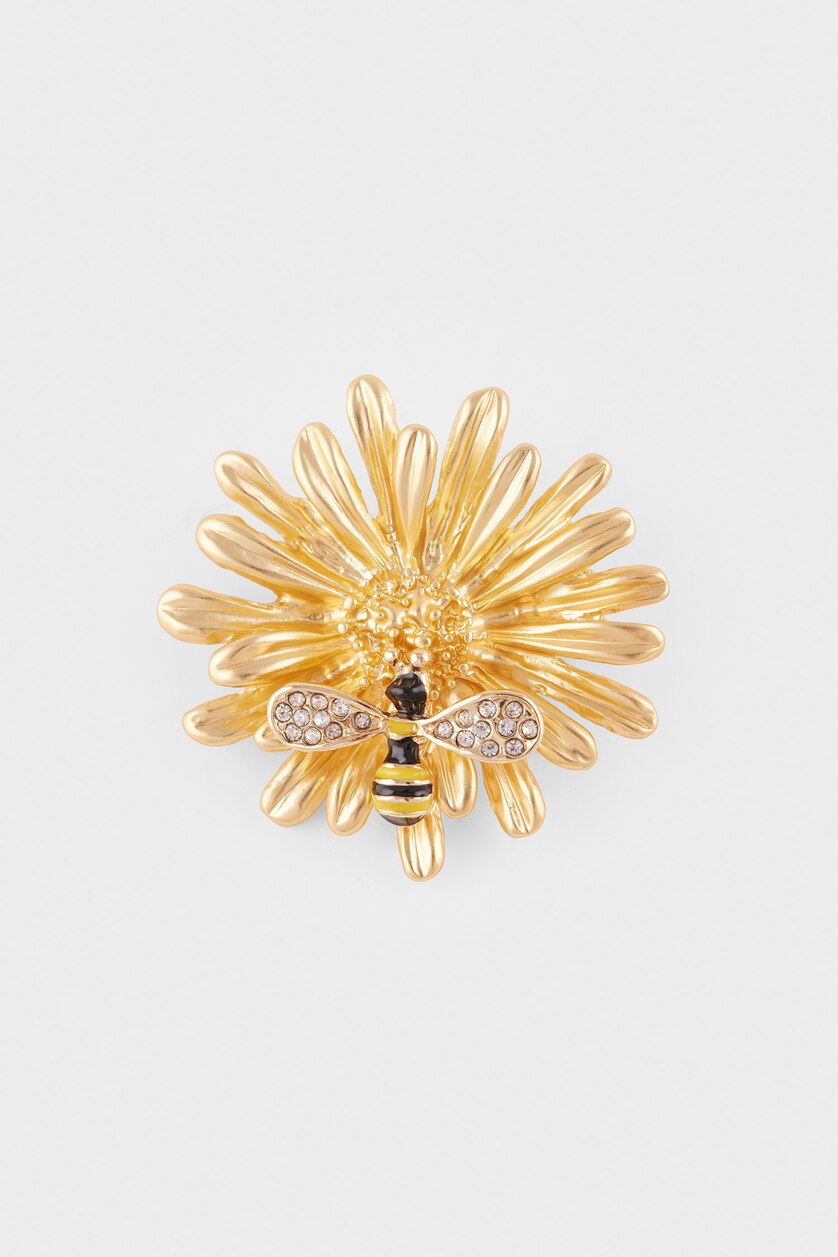 Kadın Altın Kadın Arı Figürlü Gold Broş