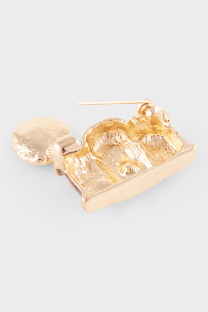 Kadın Karma Kadın Fotoğraf Makinesi Figürlü Broş