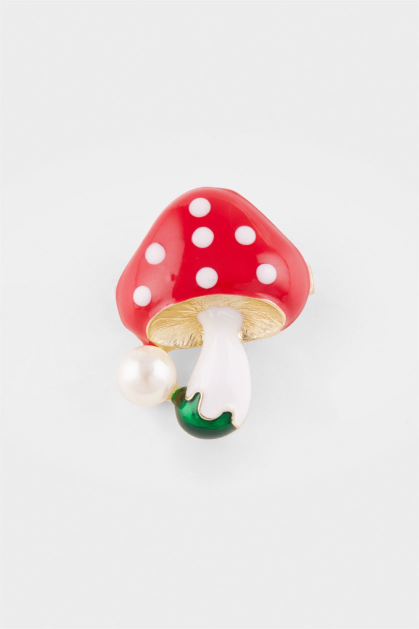 Kadın Karma Kadın Mantarlı Detaylı Broş