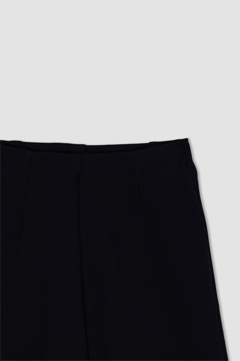 WOMAN Black Straight Fit Trousers
