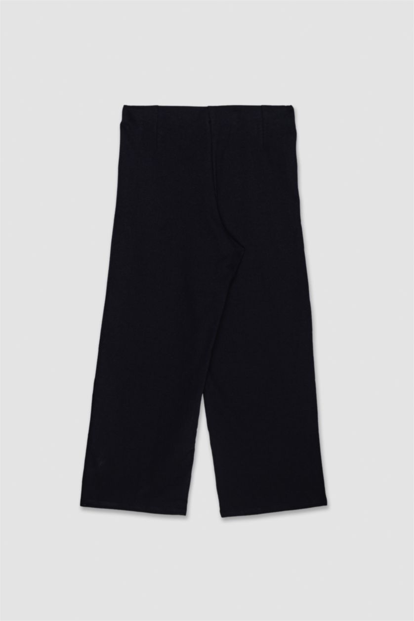 WOMAN Black Straight Fit Trousers