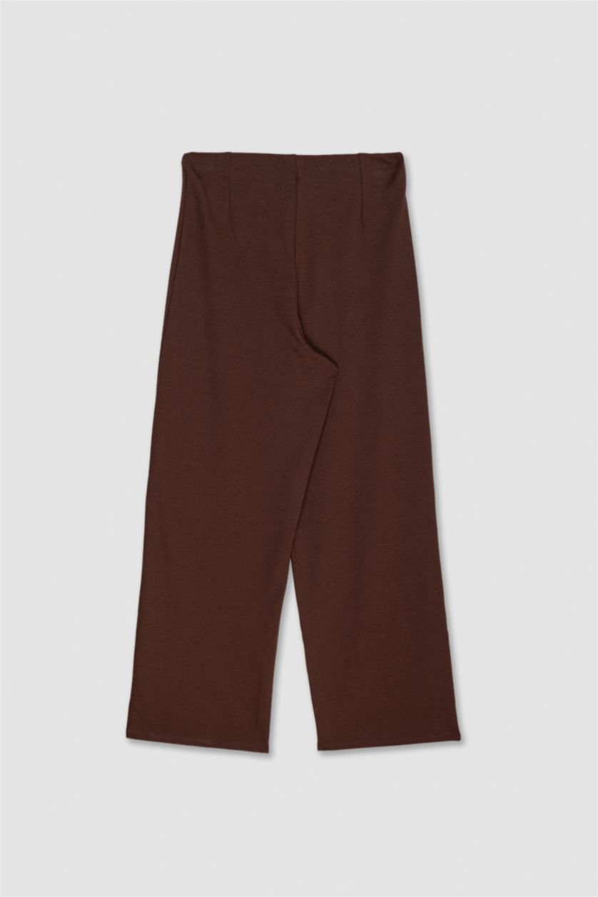 WOMAN Brown Straight Fit Trousers