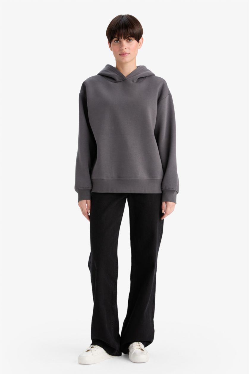 حريمي أنثرا سويت شيرت قصة مريحة