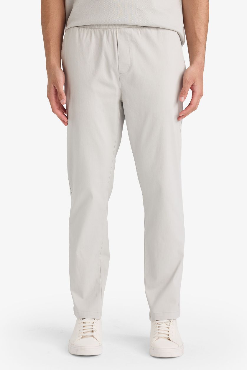 Erkek Taş Erkek Pamuklu Smart-Casual Pantolon