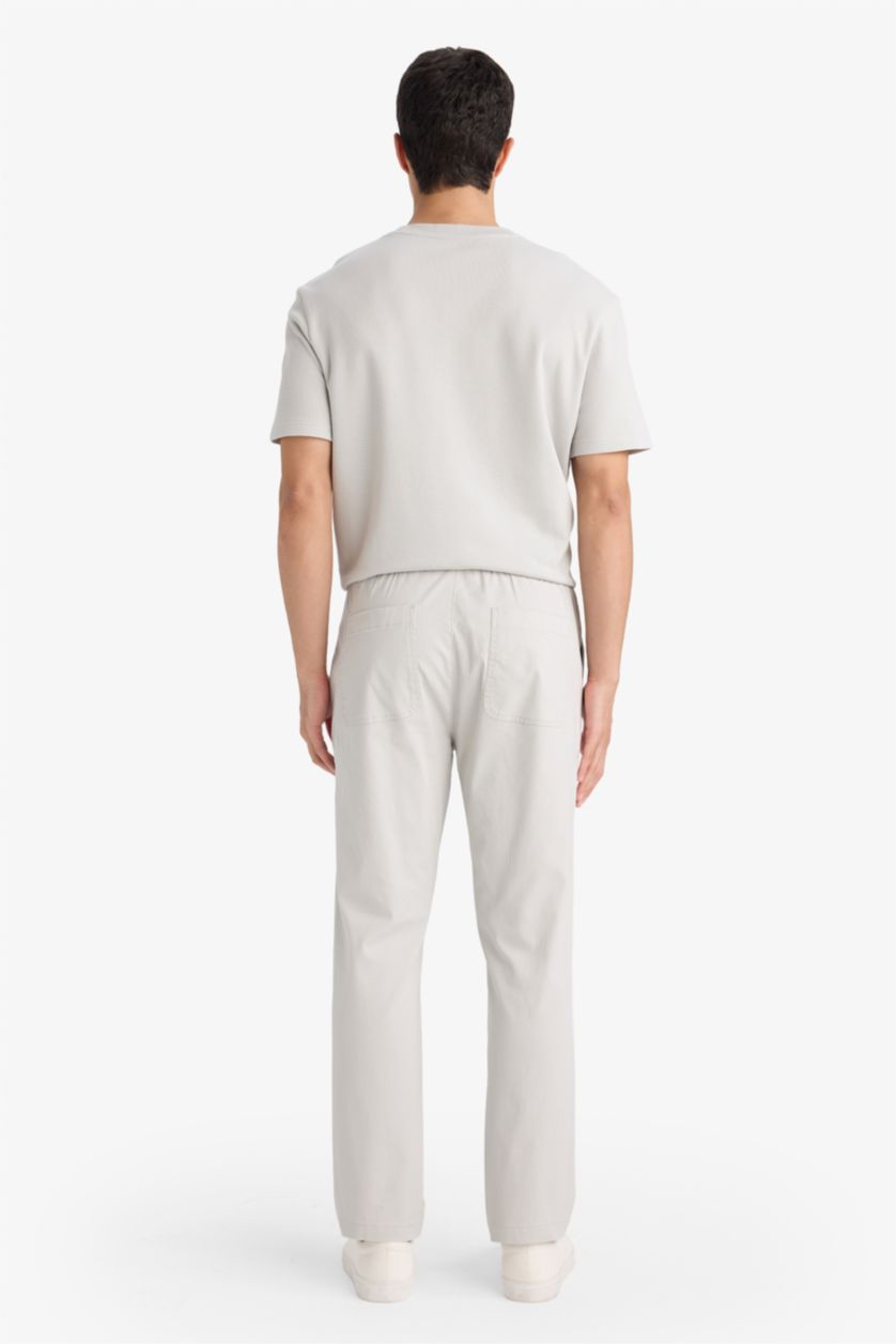 Erkek Taş Erkek Pamuklu Smart-Casual Pantolon