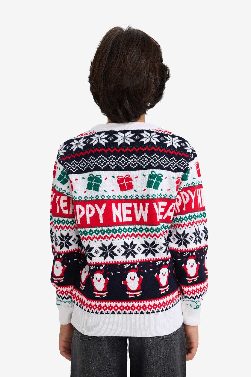 أولاد بيج فاتح بلوفر تريكو قصة عادية بياقة مستديرة