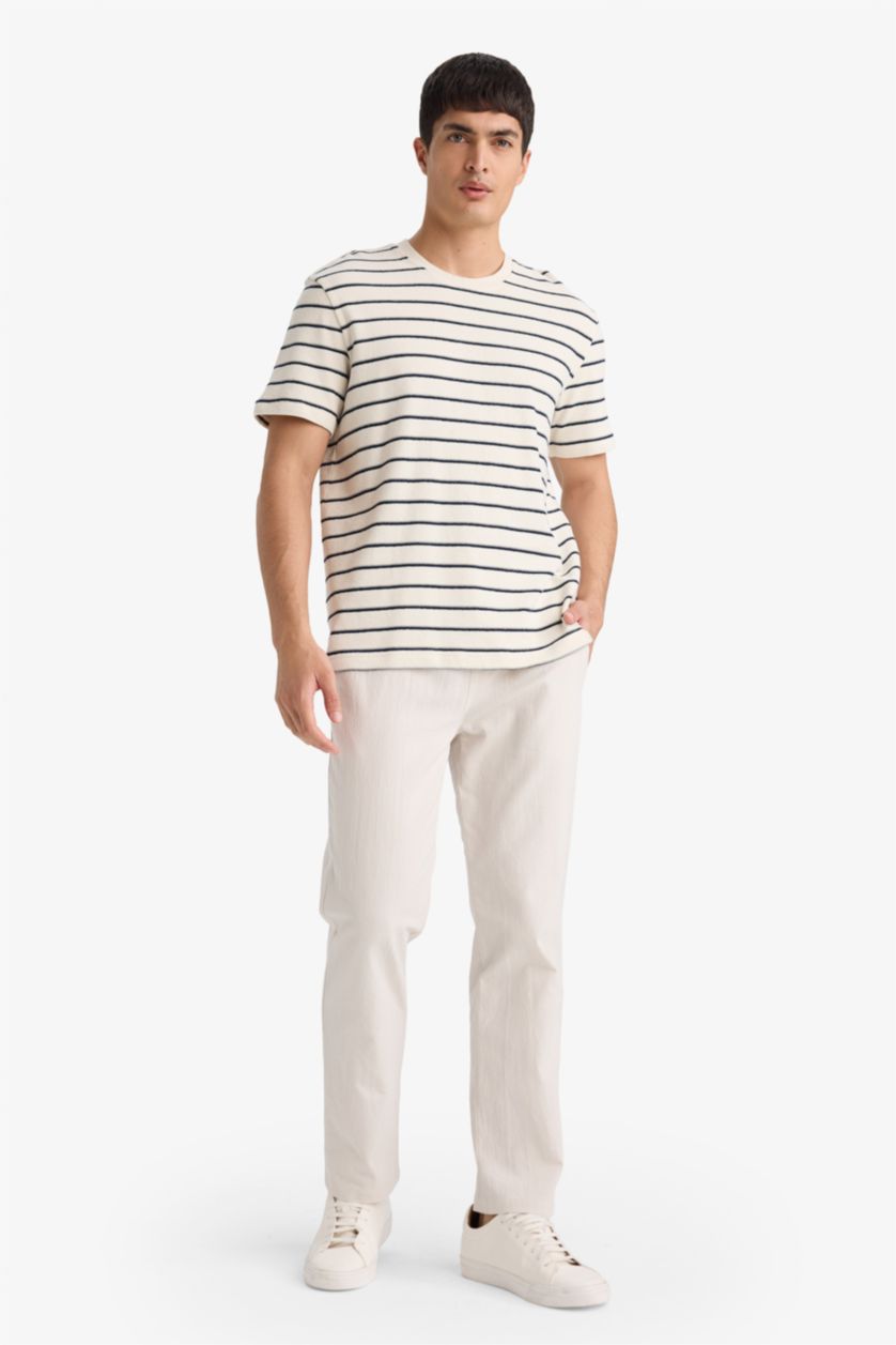 Мужчины Слоновая кость Брюки для мужчин