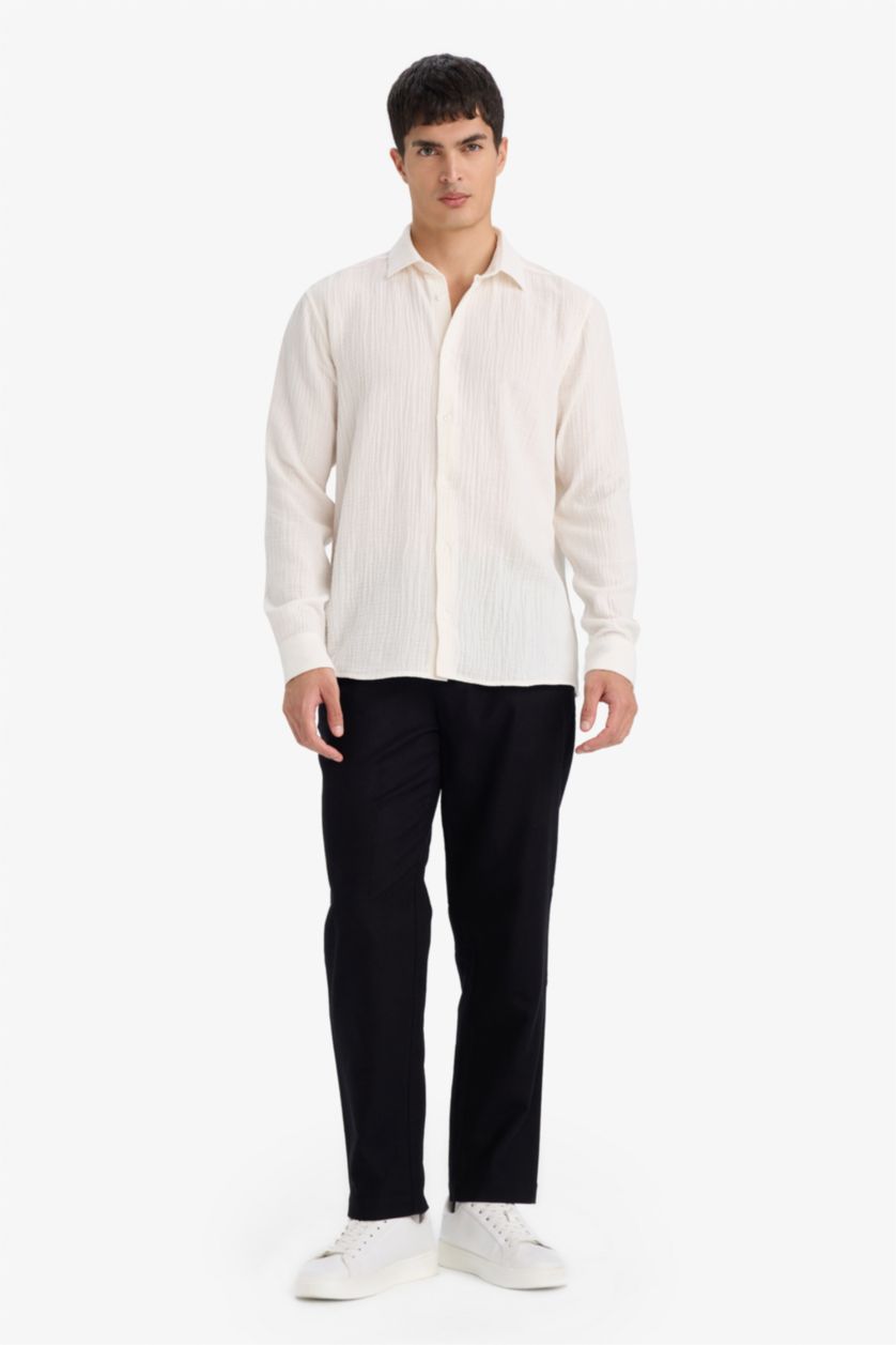 MAN Ecru Man Long Sleeve Shirt