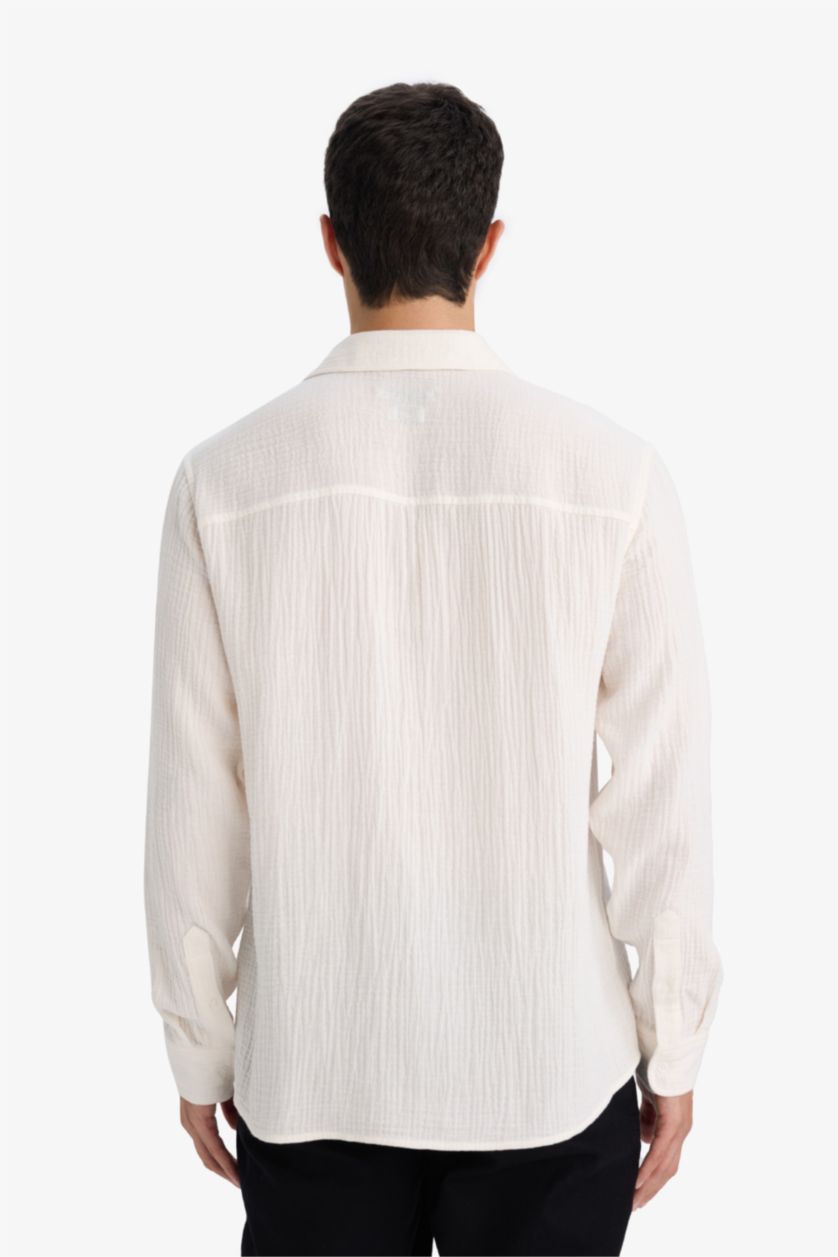 MAN Ecru Man Long Sleeve Shirt