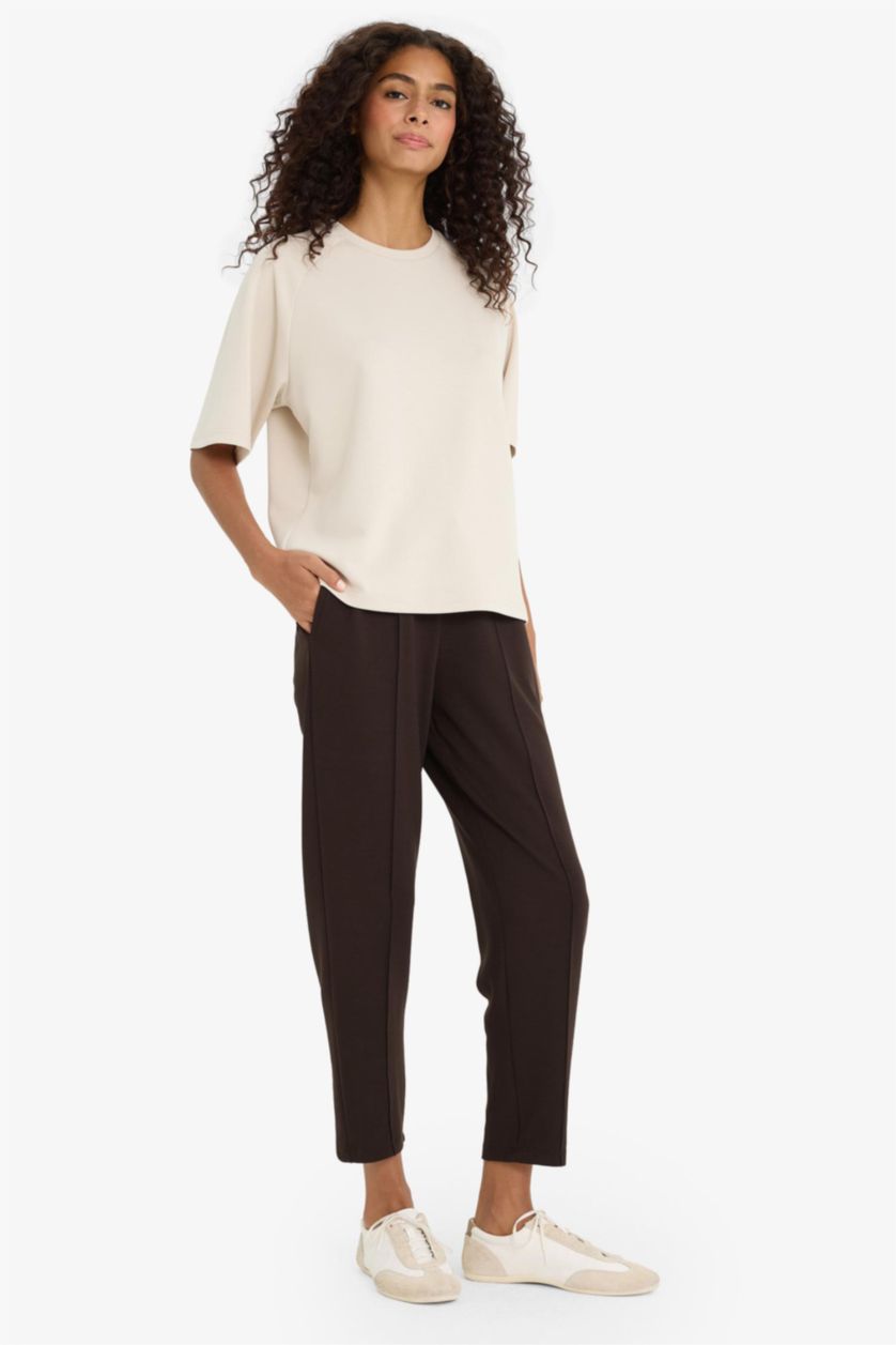 نساء بني بنطرون رياضي قصة عادية بجيب و رباط