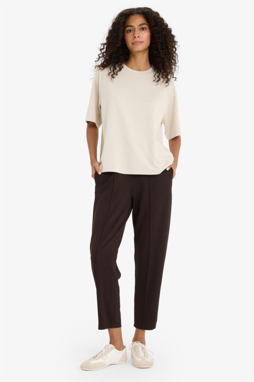 نساء بني بنطرون رياضي قصة عادية بجيب و رباط