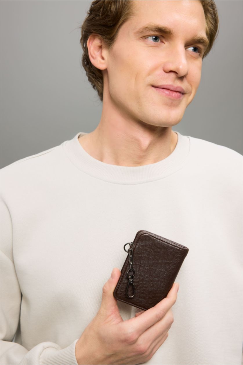 Erkek Kahve Erkek Suni Deri Cüzdan