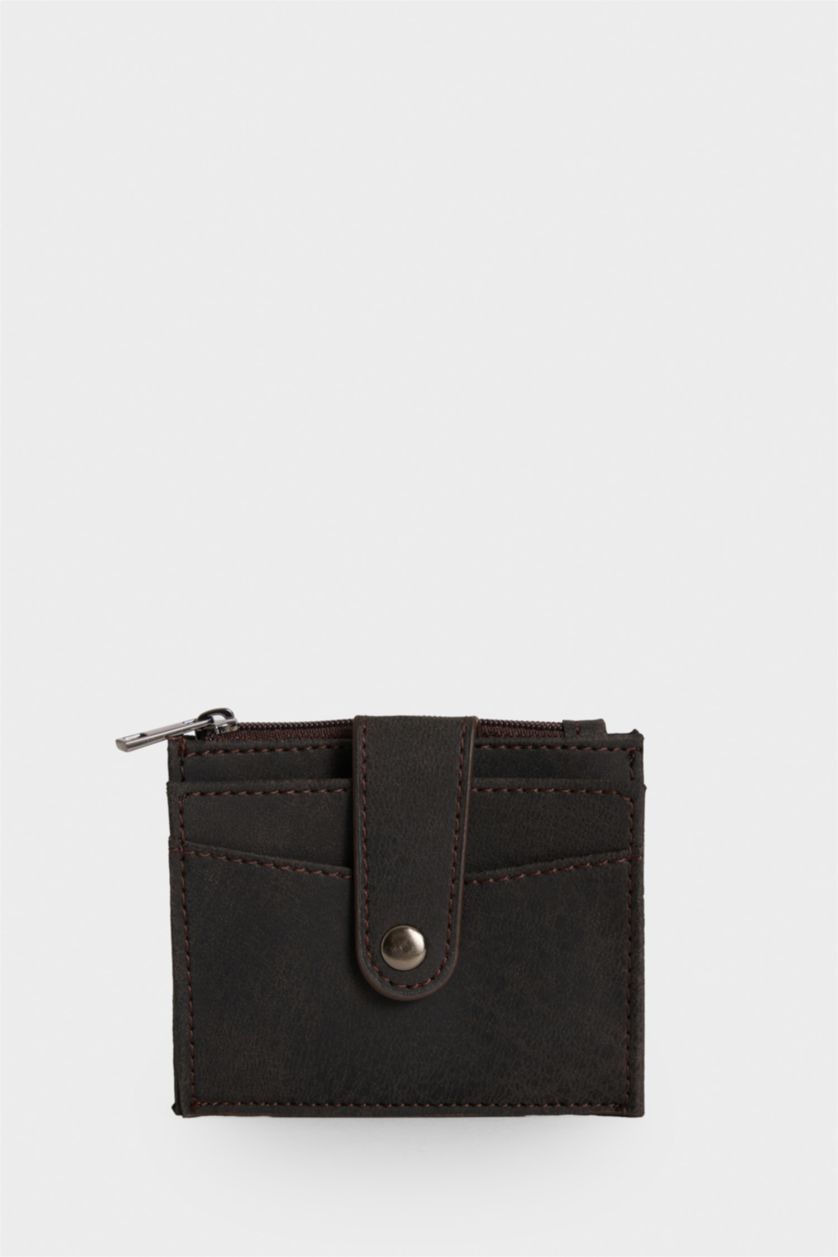 Erkek Kahve Erkek Suni Deri Cüzdan