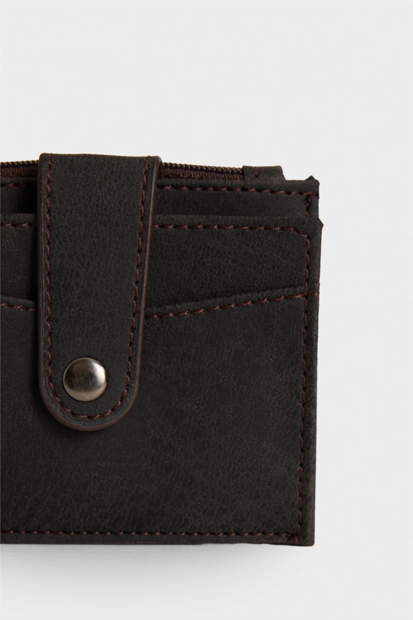 Erkek Kahve Erkek Suni Deri Cüzdan