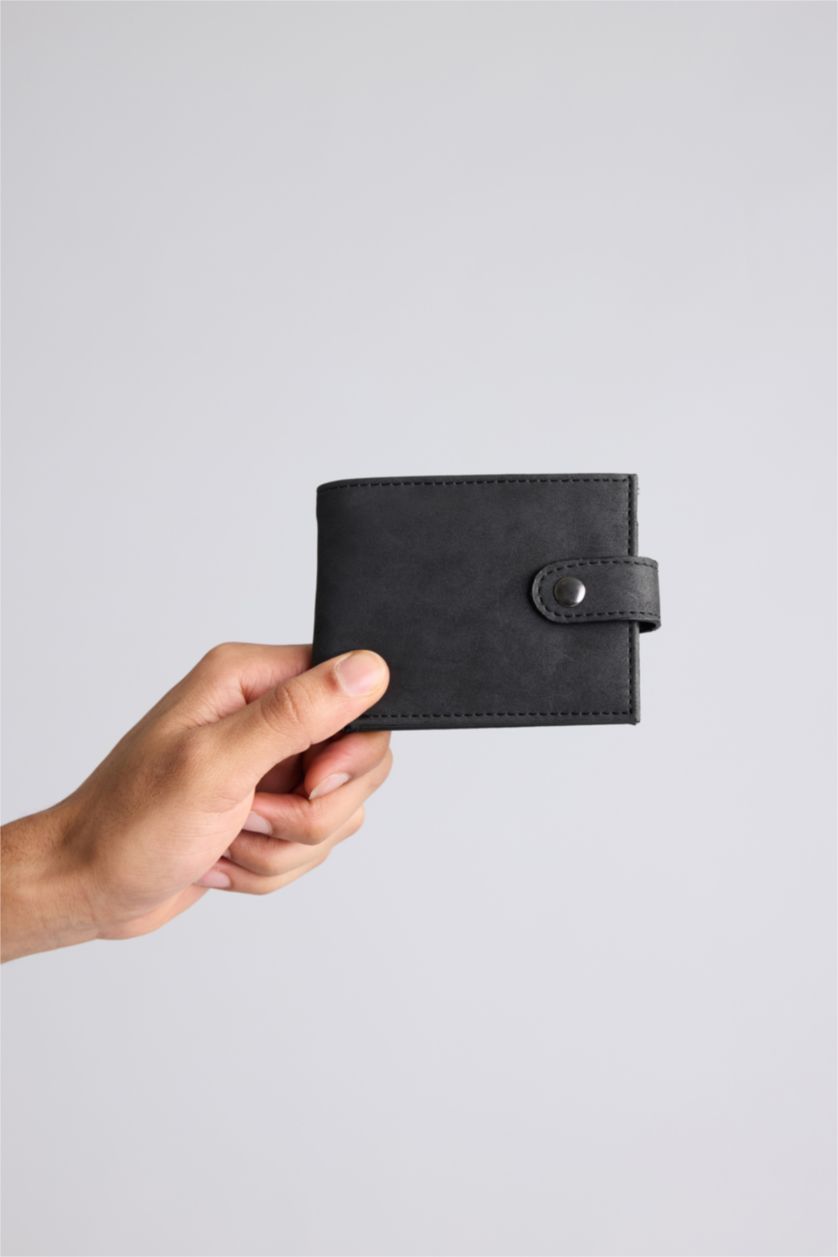 MAN Black Man Faux Leather Wallets