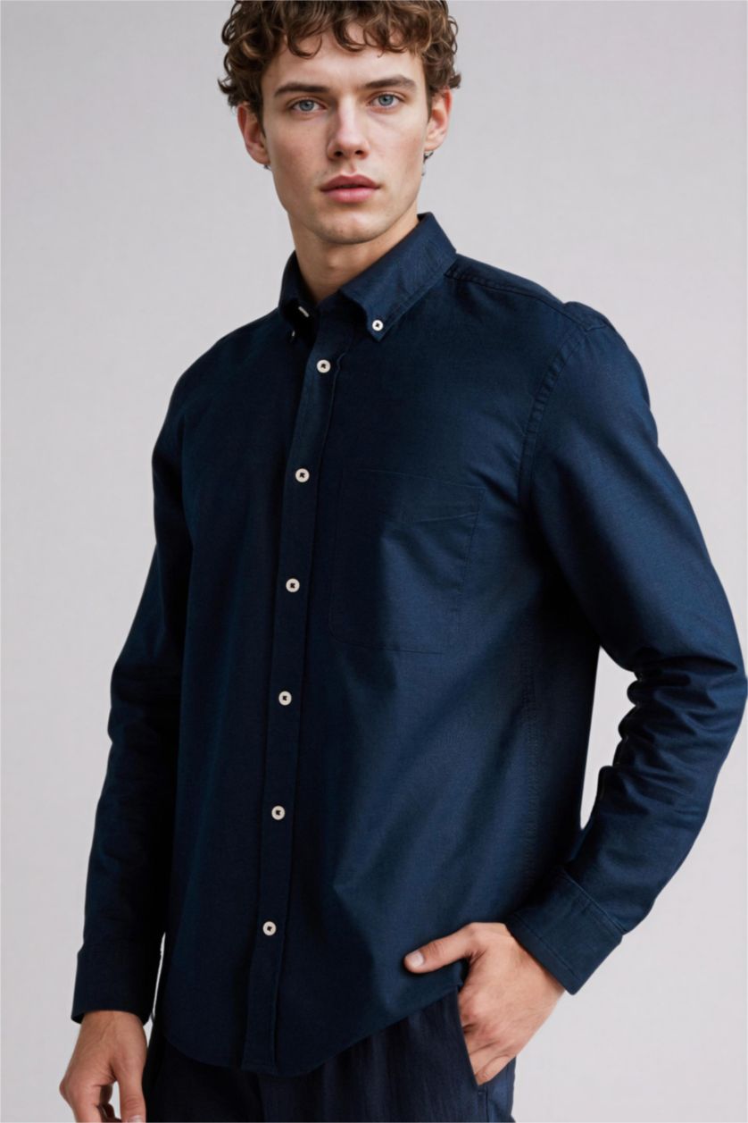 MAN NAVY Man Long Sleeve Shirt
