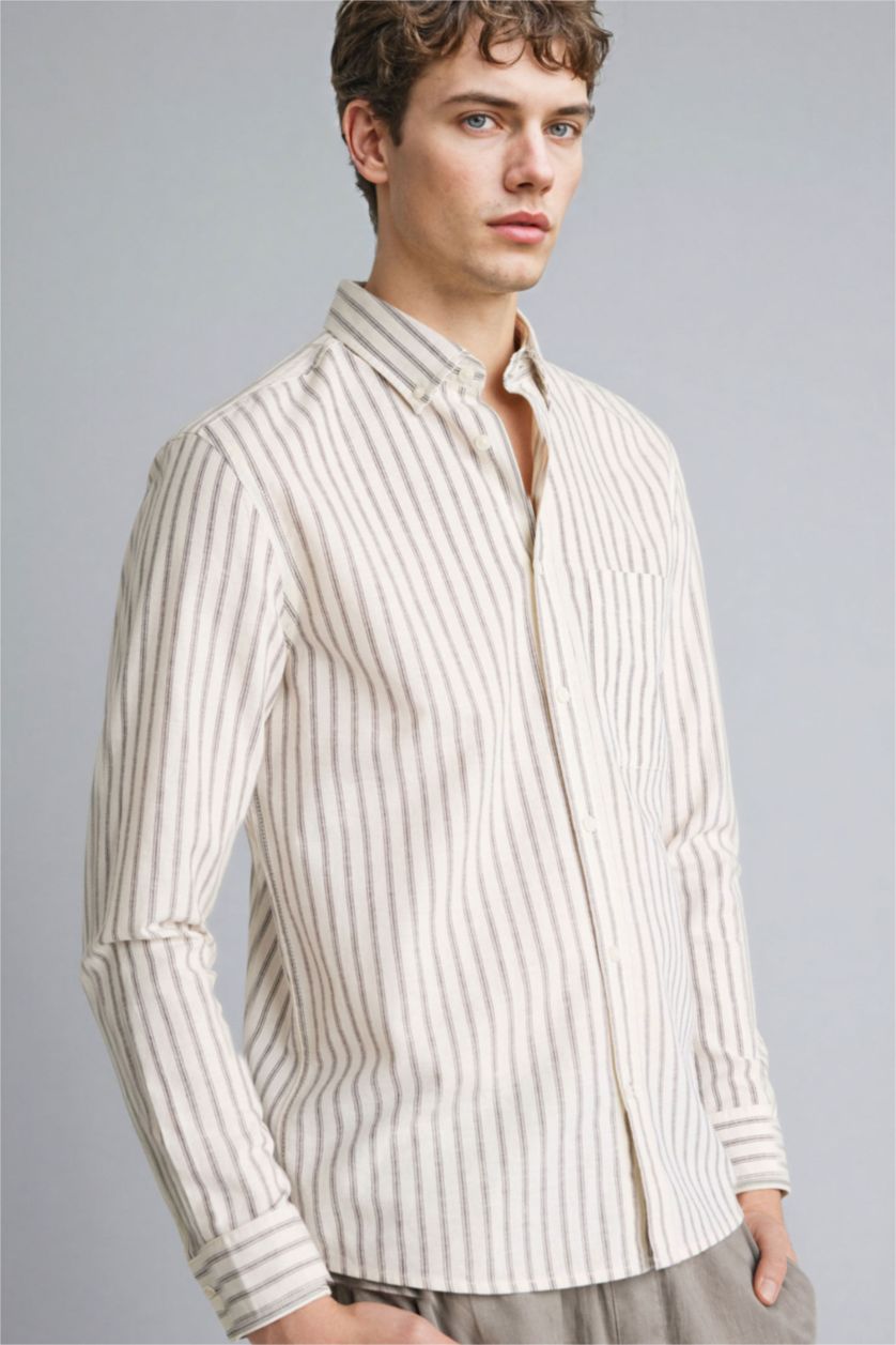 رجالي بيج فاتح Man Long Sleeve Shirt