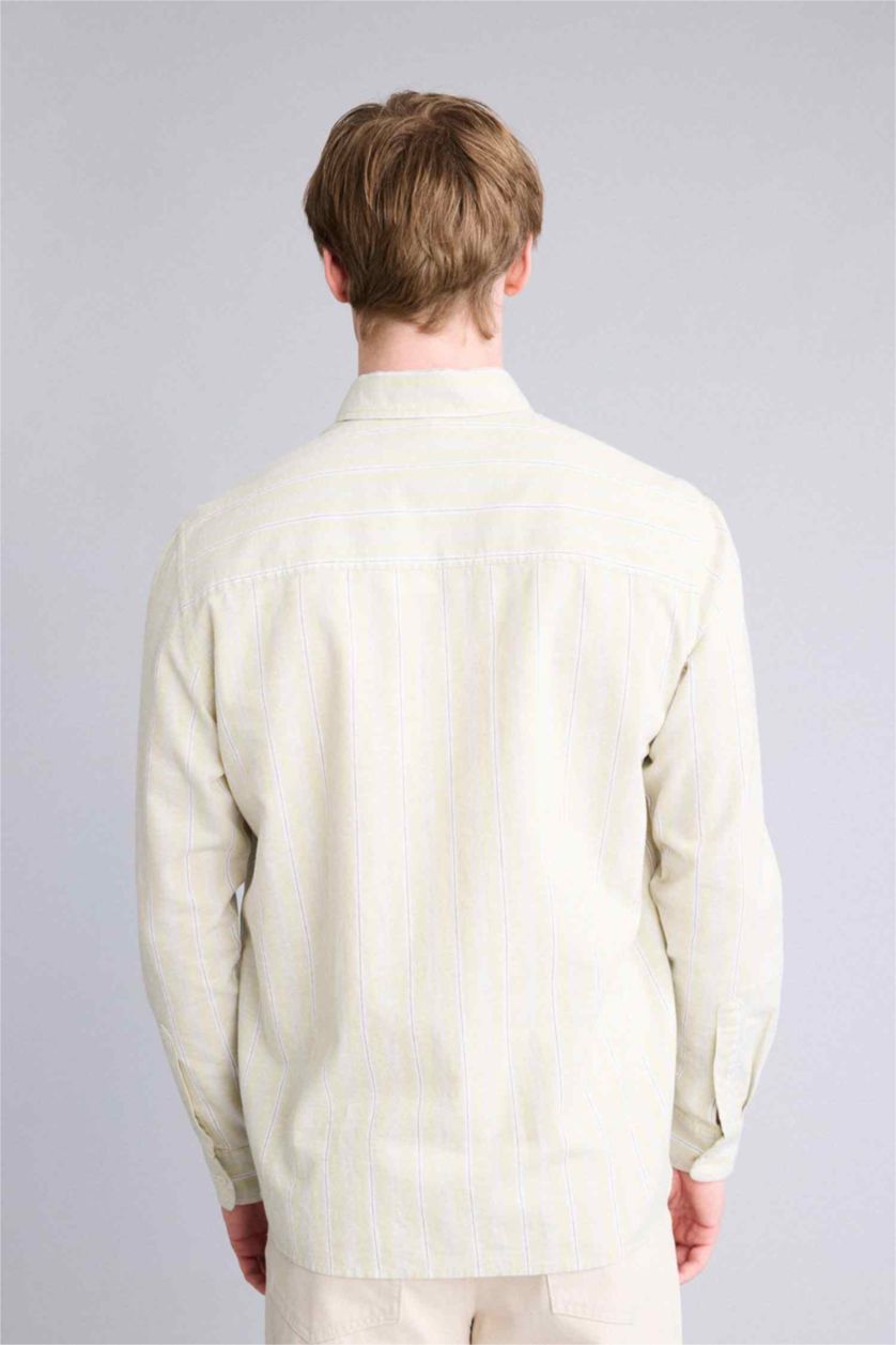 رجال أخضر فاتح Man Long Sleeve Shirt