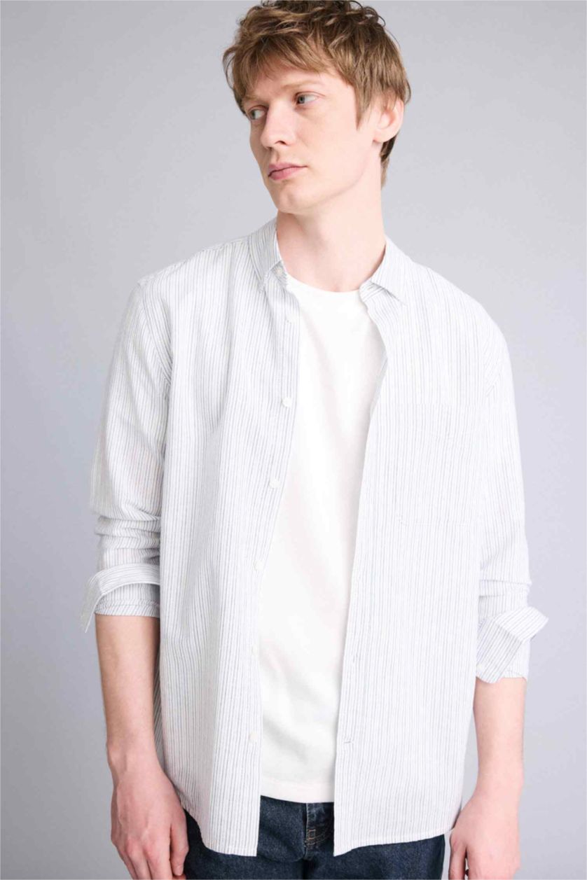 MAN Indigo Melange Man Long Sleeve Shirt