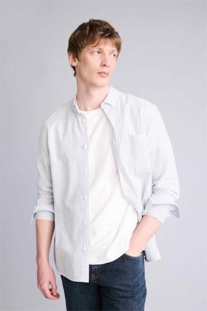 MAN Indigo Melange Man Long Sleeve Shirt