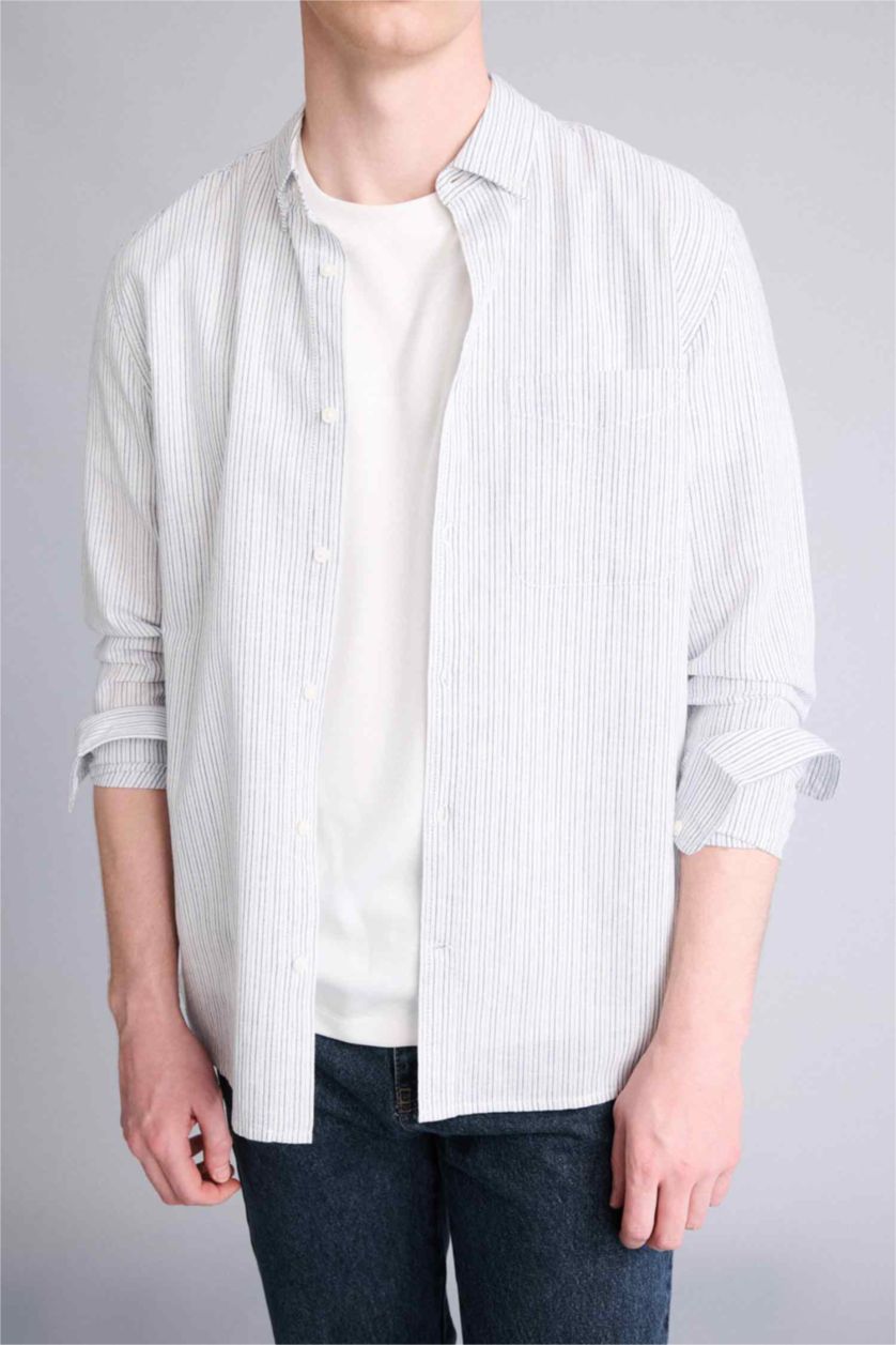 MAN Indigo Melange Man Long Sleeve Shirt