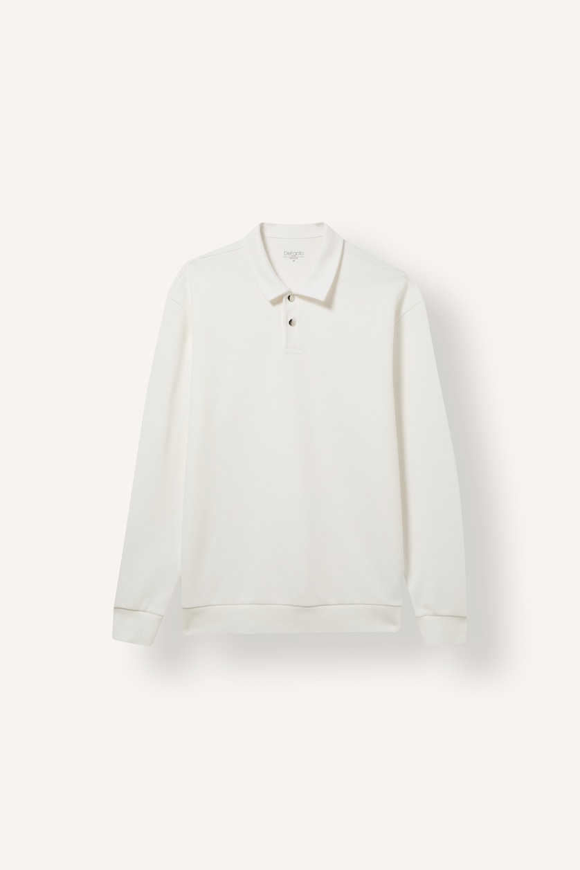 Men White Regular Fit Sweatshirt