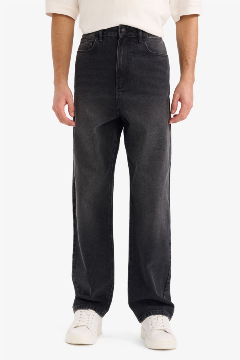 رجالي أنثرا بنطلون جينز باجي فيت برجل واسع