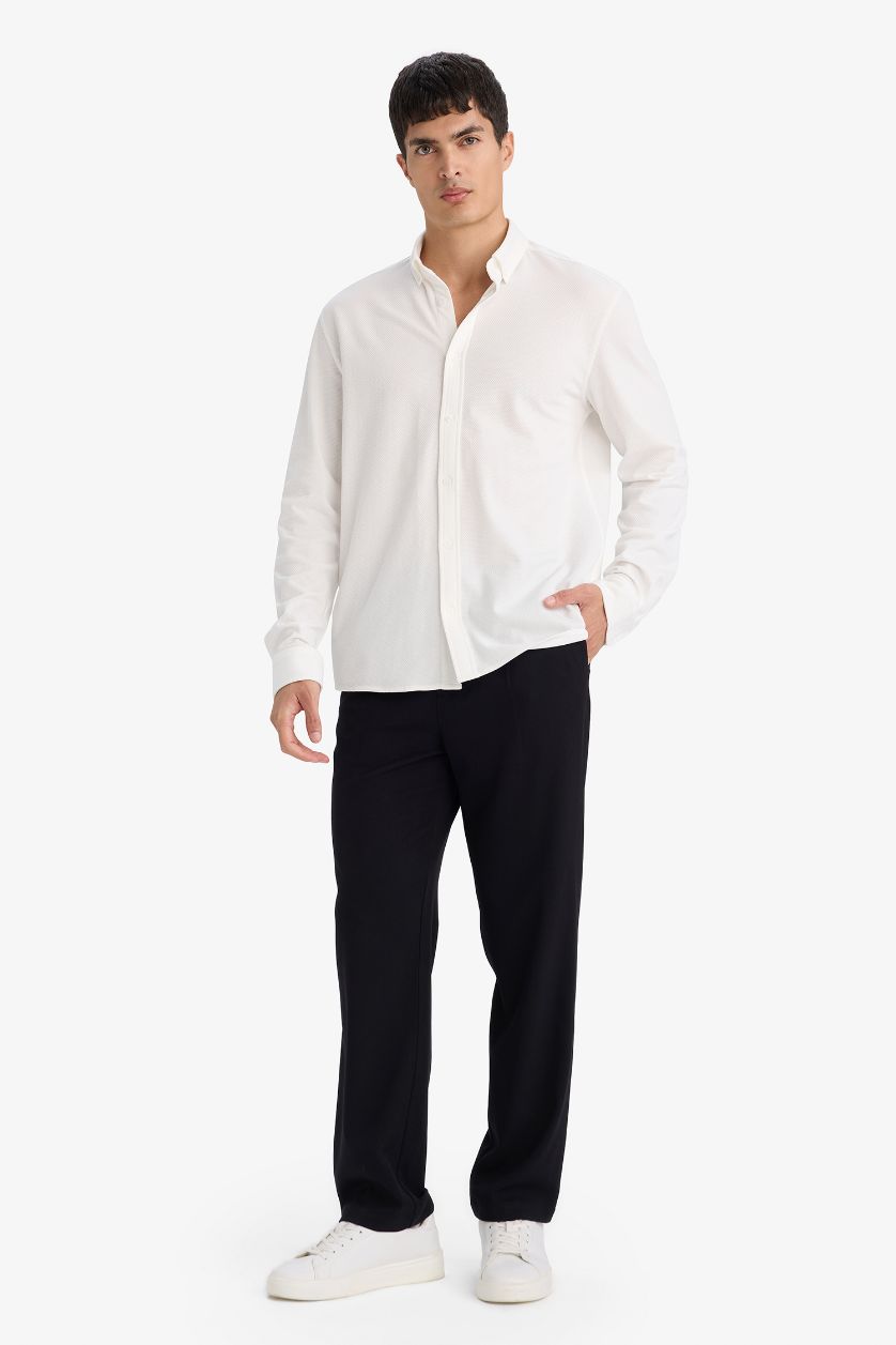 MAN Black Straight Fit Trousers