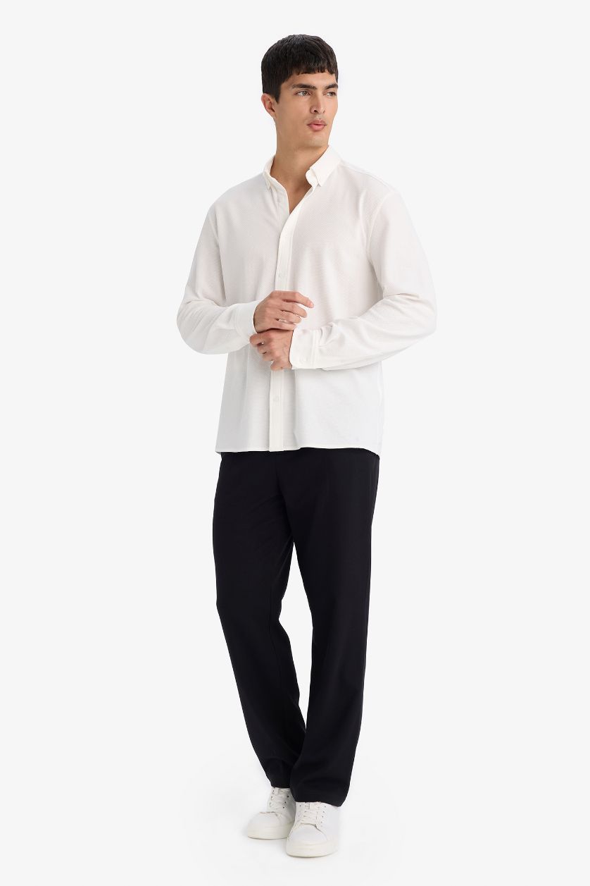 MAN Black Straight Fit Trousers