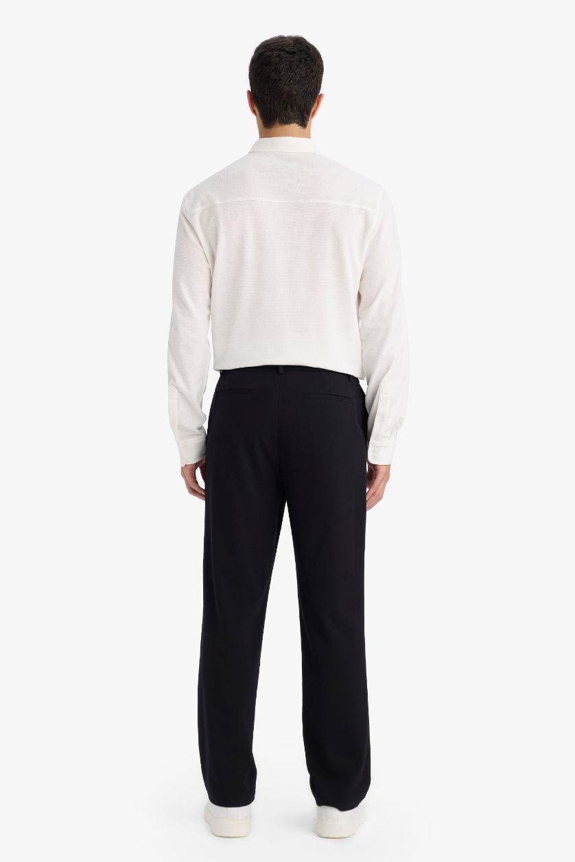 MAN Black Straight Fit Trousers